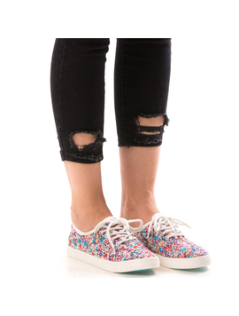 Tenisi Dama FlowerPower Alb